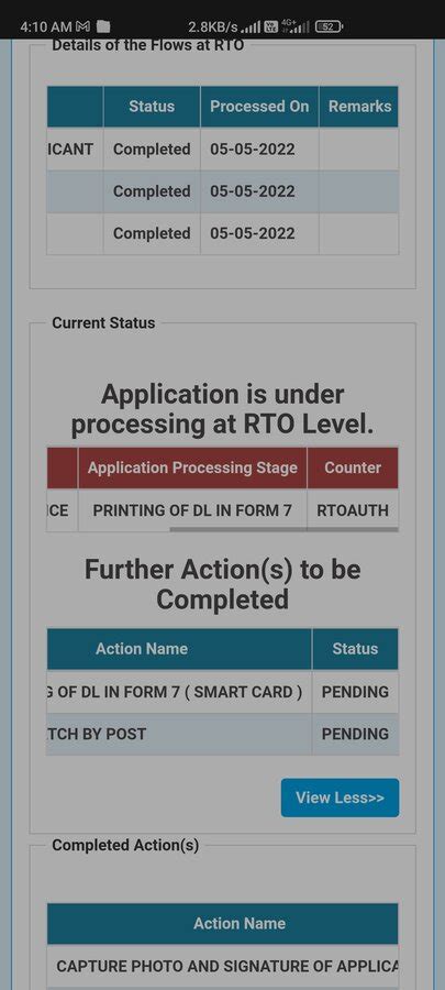 rto smart card status|rto rc application status.